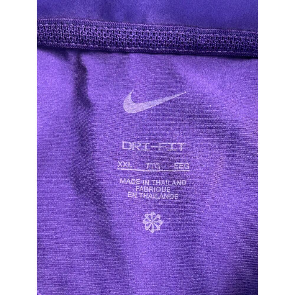 Nike LSU Tigers Dri-FIT Polo Shirt M XXL Purple Gold NCAA Performance Golf NWOT - Picture 3 of 8